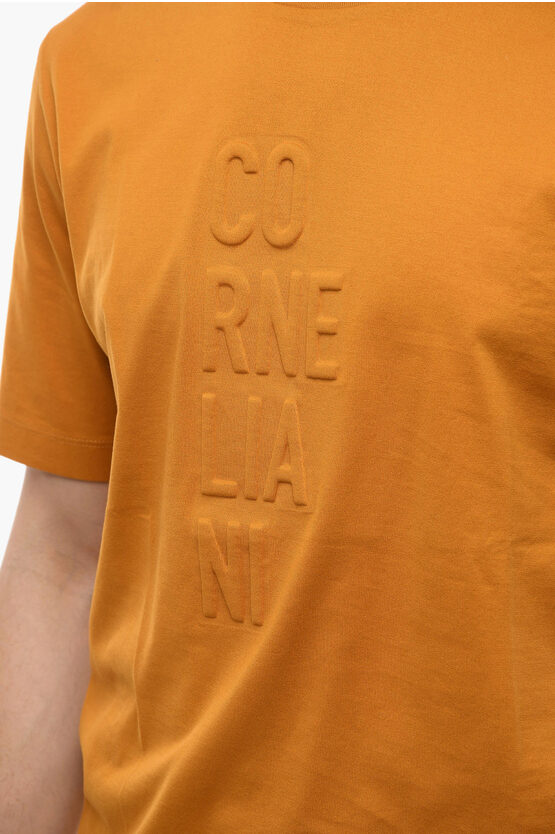 スタイル & フリーダム ID コットン Tシャツ ウィズ エンボス加工 ロゴ