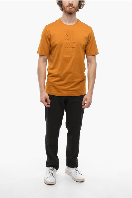 スタイル & フリーダム ID コットン Tシャツ ウィズ エンボス加工 ロゴ