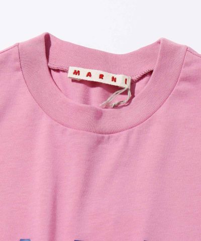 マルニ Tシャツ 半袖 MARNI KIDS マルニキッズ 大人も着用可能 M01317 M00HZ 0M347PINK ソフトピンク クロップド丈 ちびT ミニT ショート丈 コットン 綿100％ MARNI マルニ Tシャル KIDS マルニキッズ 大人も着用できる 半袖