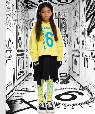 MM6 Maison Margiela(エムエム6 メゾン マルジェラ)Kids & Junior ブランドロゴ長袖フーディー
