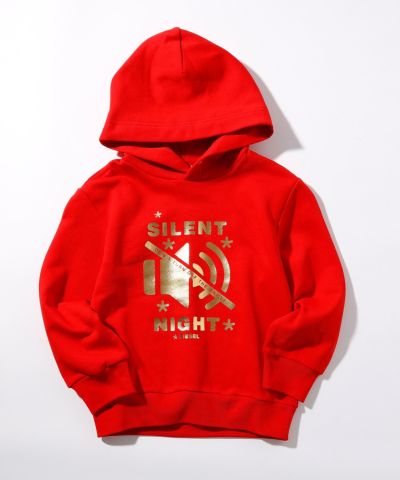 DIESEL(ディーゼル)Kids & Junior ブランドロゴブリント長袖パーカーオーバーフーディー