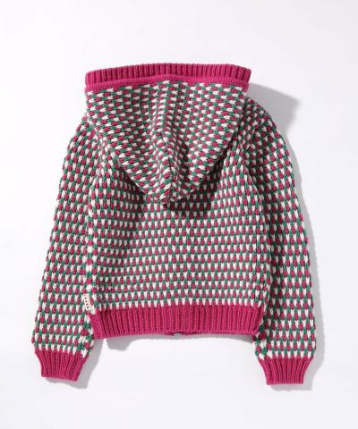MARNI(マルニ)Kids & Junior 総柄ジップアップニットフーディー
