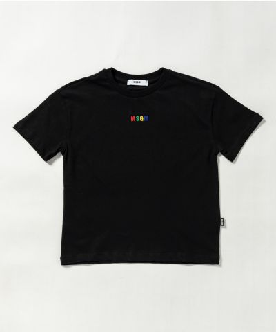 MSGM(エムエスジーエム)Kids & Junior ワンポイントブランドロゴ半袖Tシャツカットソー