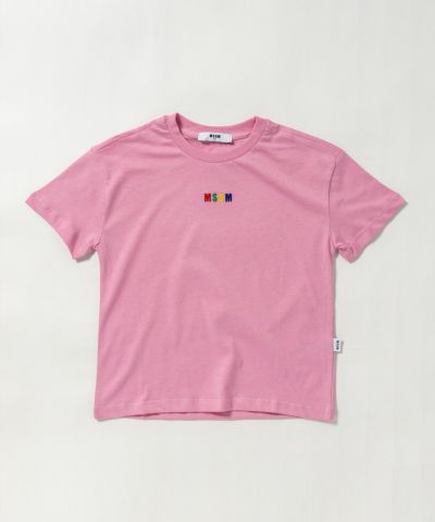 MSGM(エムエスジーエム)Kids & Junior ワンポイントブランドロゴ半袖Tシャツカットソー