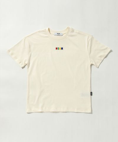 MSGM(エムエスジーエム)Kids & Junior ワンポイントブランドロゴ半袖Tシャツカットソー