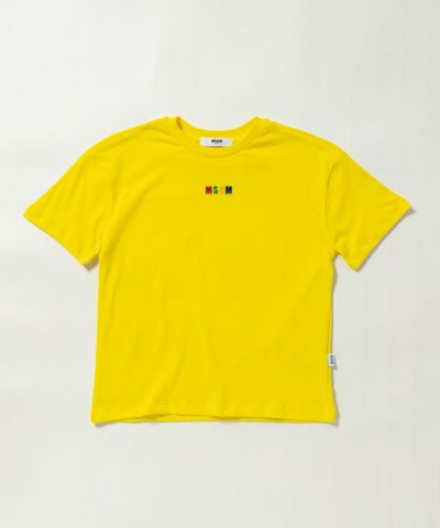 MSGM(エムエスジーエム)Kids & Junior ワンポイントブランドロゴ半袖Tシャツカットソー