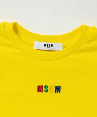 MSGM(エムエスジーエム)Kids & Junior ワンポイントブランドロゴ半袖Tシャツカットソー