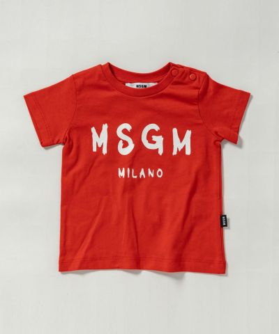 MSGM(エムエスジーエム)Baby ブランドロゴ半袖Tシャツカットソー
