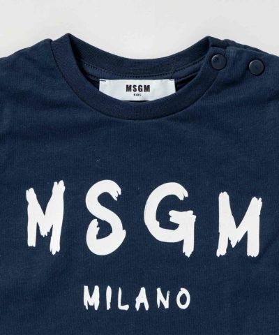 MSGM(エムエスジーエム)Baby ブランドロゴ半袖Tシャツカットソー