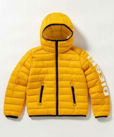 DIESEL(ディーゼル)Kids & Junior ブランドロゴジップアップフーディーダウンジャケットコート