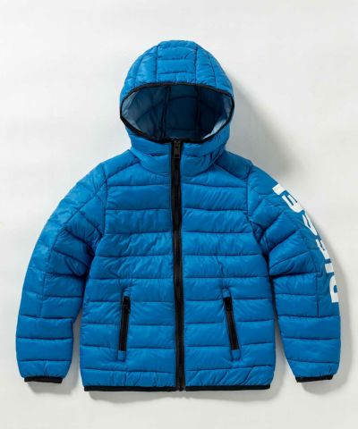 DIESEL(ディーゼル)Kids & Junior ブランドロゴジップアップフーディーダウンジャケットコート