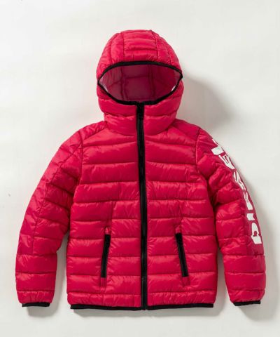 DIESEL(ディーゼル)Kids & Junior ブランドロゴジップアップフーディーダウンジャケットコート