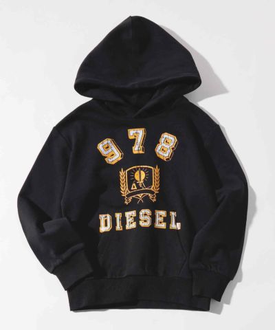 DIESEL(ディーゼル)Kids & Junior ブランドロゴ長袖フーディーパーカー