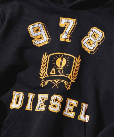 DIESEL(ディーゼル)Kids & Junior ブランドロゴ長袖フーディーパーカー