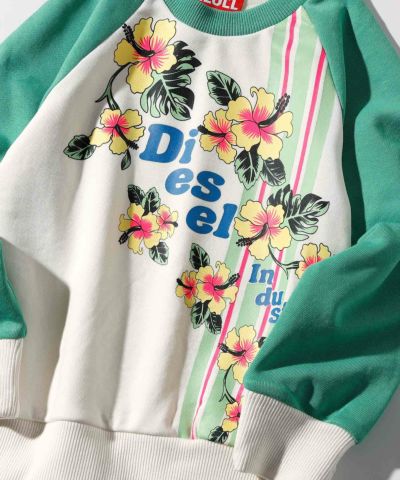 DIESEL(ディーゼル)Kids & Junior ブランドロゴグラフィック長袖スウェットプルオーバー