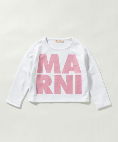MARNI(マル二)Kids & Junior ブランドロゴ長袖スウェットプルオーバー