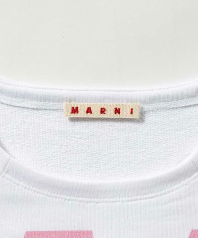 MARNI(マル二)Kids & Junior ブランドロゴ長袖スウェットプルオーバー