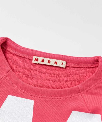 MARNI(マル二)Kids & Junior ブランドロゴ長袖スウェットプルオーバー