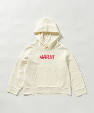 MARNI(マル二)Kids & Junior ブランドロゴフーディーパーカー
