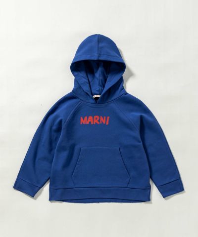 MARNI(マル二)Kids & Junior ブランドロゴフーディーパーカー