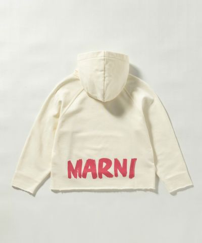 MARNI(マル二)Kids & Junior ブランドロゴフーディーパーカー