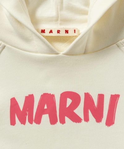 MARNI(マル二)Kids & Junior ブランドロゴフーディーパーカー