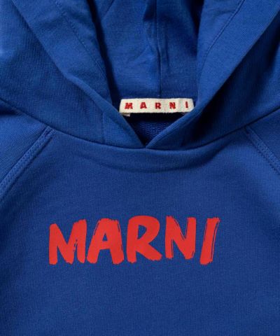 MARNI(マル二)Kids & Junior ブランドロゴフーディーパーカー