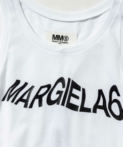 MM6 Maison Margiela(エムエムシックス)Kids & Junior ブランドロゴノースリーブ切り替えワンピース