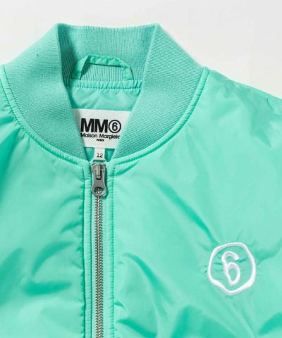 MM6 Maison Margiela(エムエム6 メゾン マルジェラ) Kids & Junior ワンポイントブランドロゴジップアップジャケットブルゾン