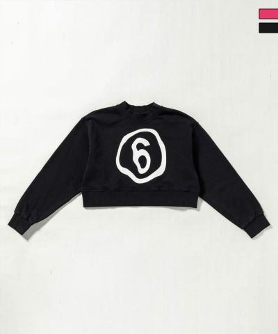 MM6 Maison Margiela(エムエム6 メゾン マルジェラ) Kids & Junior ブランドロゴ長袖スウェットプルオーバー
