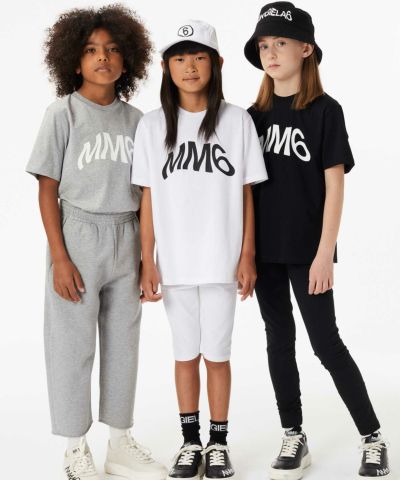 MM6 Maison Margiela(エムエム6 メゾン マルジェラ) Kids & Junior ブランドロゴ半袖Tシャツカットソー