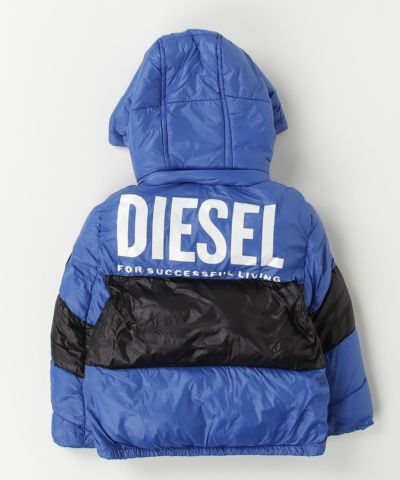 DIESEL(ディーゼル)Baby バックプリントブランドロゴダウンジャケットコート