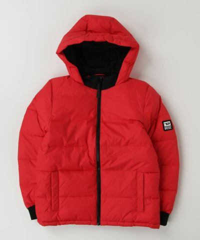 DIESEL(ディーゼル)Kids & Junior バックプリントブランドロゴダウンジャケットコート