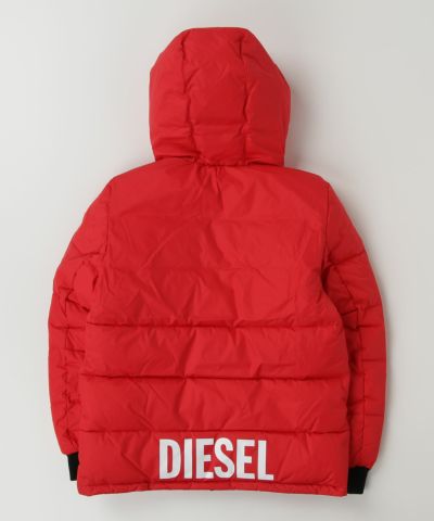 DIESEL(ディーゼル)Kids & Junior バックプリントブランドロゴダウンジャケットコート
