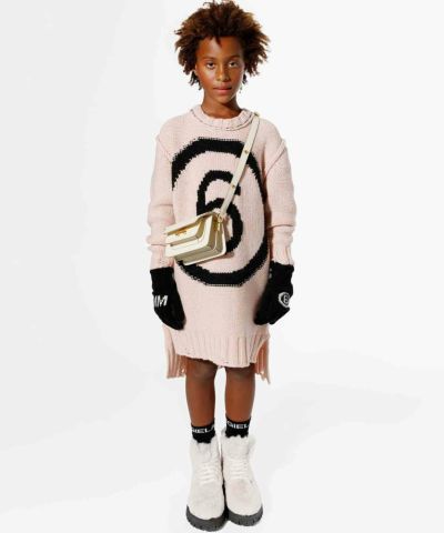 MM6 Maison Margiela(エムエム6 メゾン マルジェラ)Kids & Junior ウールブレンドブランドロゴニットワンピース