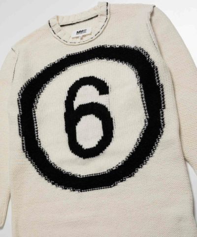 MM6 Maison Margiela(エムエム6 メゾン マルジェラ)Kids & Junior ウールブレンドブランドロゴニットワンピース
