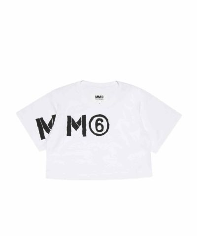 MM6 Maison Margiela(エムエム6 メゾン マルジェラ)Kids & Junior ブランドロゴ半袖Tシャツカットソー