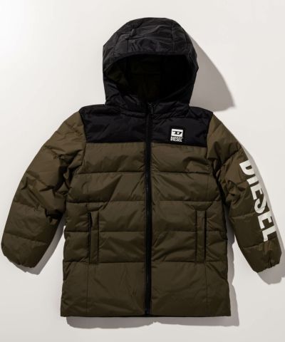 DIESEL（ディーゼル）Kids & Junior ブランドロゴダウンジャケットコート