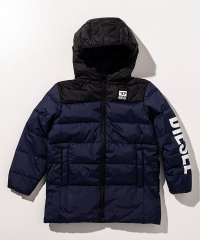 DIESEL（ディーゼル）Kids & Junior ブランドロゴダウンジャケットコート