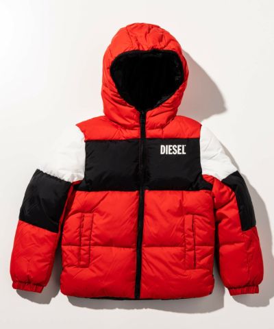 DIESEL（ディーゼル）Kids & Junior ブランドロゴ中綿ジャケットコート