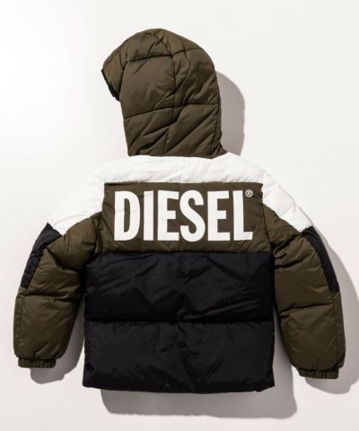 DIESEL（ディーゼル）Kids & Junior ブランドロゴ中綿ジャケットコート
