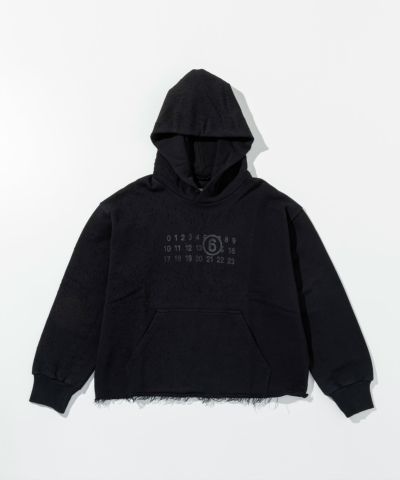 MM6 Maison Margiela(エムエムシックス)Kids & Junior ブランドロゴフーディーパーカープルオーバー