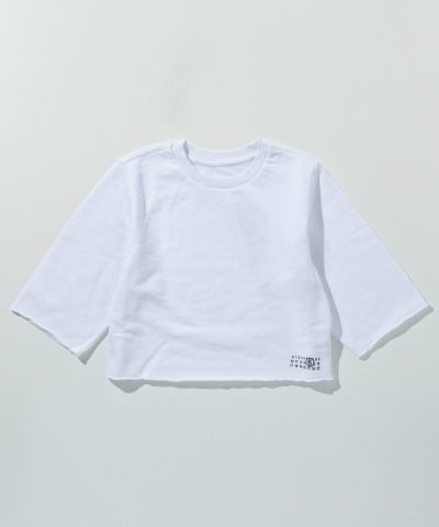 MM6 Maison Margiela(エムエムシックス)Kids & Junior ワンポイントブランドロゴ五分丈Tシャツカットソー