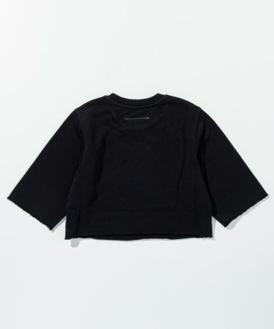 MM6 Maison Margiela(エムエムシックス)Kids & Junior ワンポイントブランドロゴ五分丈Tシャツカットソー