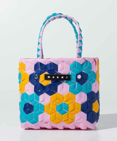 MARNI(マルニ)Kids & Junior ブランドロゴフラワーかごハンドバッグ