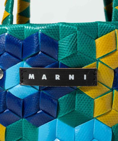 MARNI(マルニ)Kids & Junior ブランドロゴフラワーかごハンドバッグ