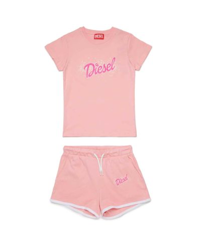 DIESEL(ディーゼル)Kids & Junior ブランドロゴ半袖Tシャツショートパンツセットアップ