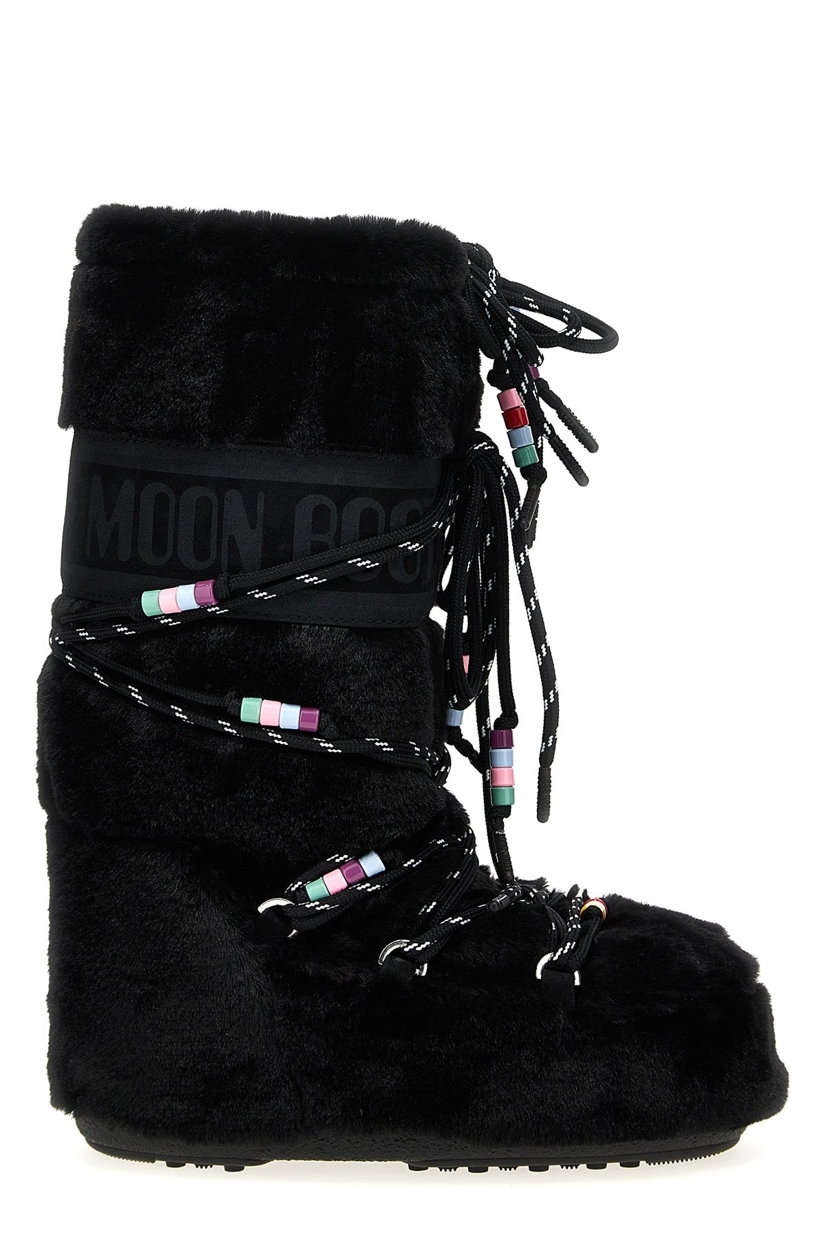 ミドルブーツ MOON BOOT 'Icon Fauux Fur' boots Icon faux fur-trimmed snow boots in black - Moon Boot