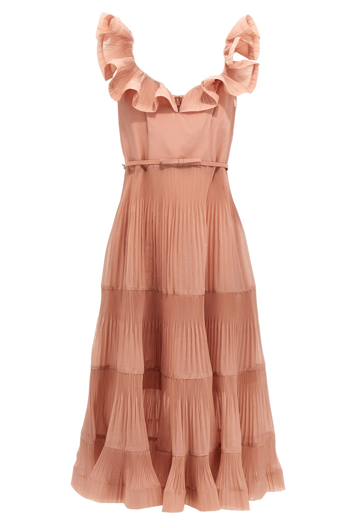 'Pleated Fill Midi' ドレス