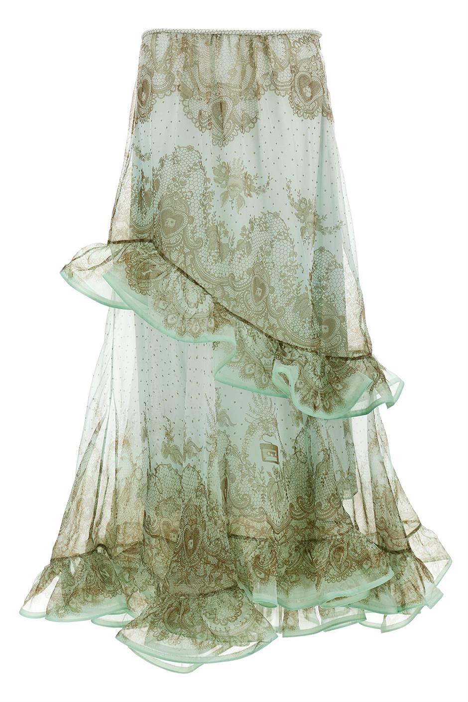 'Crush Flutter Maxi' スカート